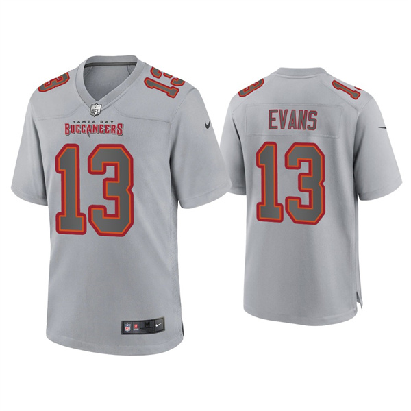 Men's Tampa Bay Buccaneers #13 Mike Evans Gray Atmosphere Fashion Stitched Game Jersey
